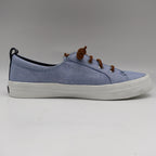 Sperry Crest Vibe Sneaker Womens 7.5 Blue Gingham Canvas Leather Lace STS85817 - take2supply