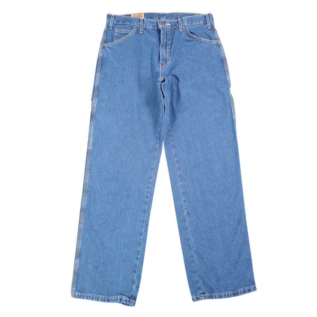 Dickies Carpenter Jeans Mens 33x30 Relaxed Fit Blue Denim Workwear 19294SNB NWT - take2supply