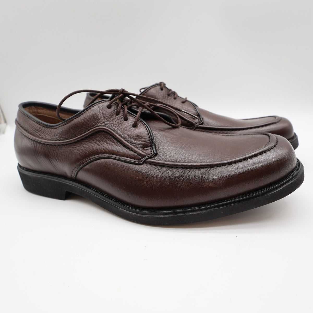 Hush Puppies Tribute Oxford Shoes Mens 10 M Dark Brown Leather Lace Up 16408 - take2supply