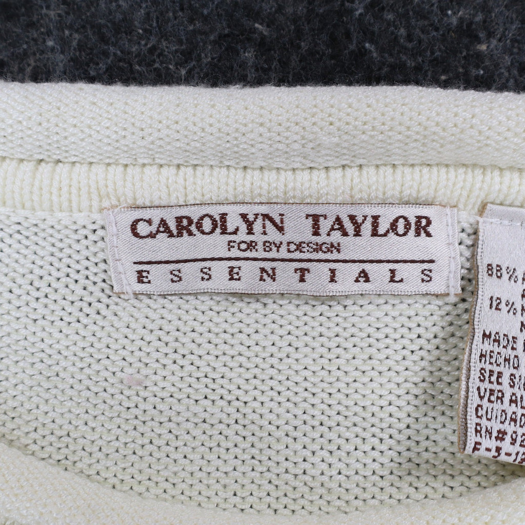 Carolyn Taylor Sweater Womens Small Cream Mock Neck Raglan Knit Top NWT - take2supply
