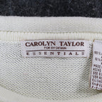Carolyn Taylor Sweater Womens Small Cream Mock Neck Raglan Knit Top NWT - take2supply