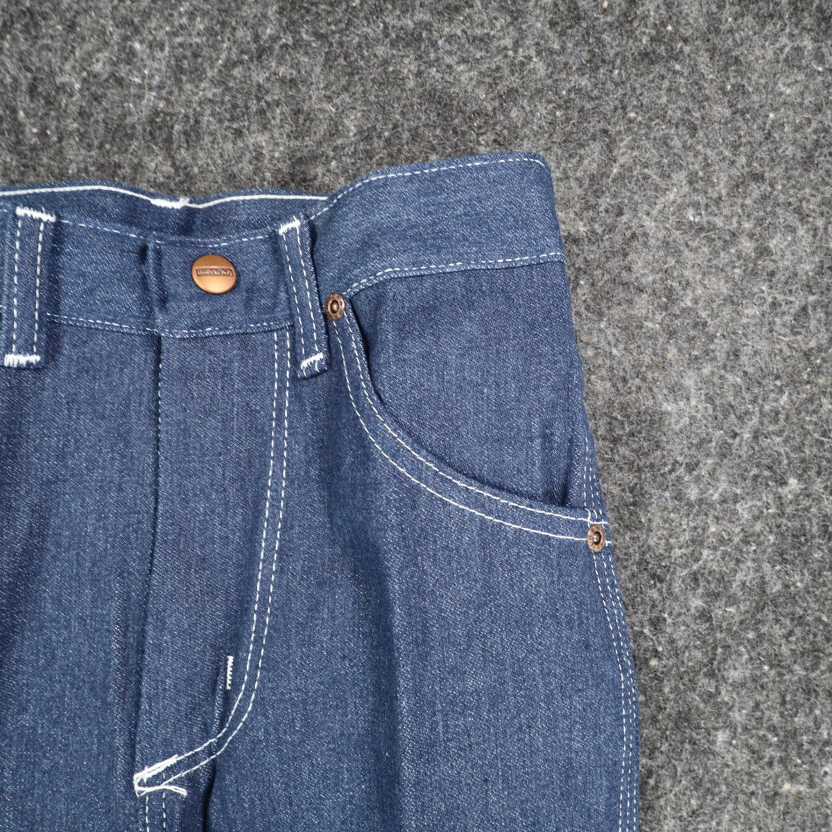 Maverick Jeans Boys 12 Slim 24x27 Vintage 70s Blue Cotton Poly Straight Leg USA - take2supply
