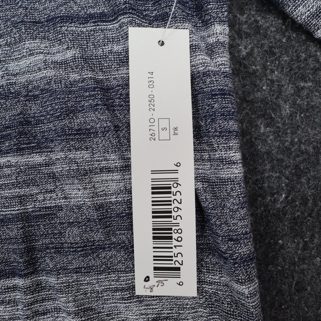Tribal Top Womens Small New Ink Blue Space Dye Back Pleat Long Sleeve Knit C1101 - take2supply