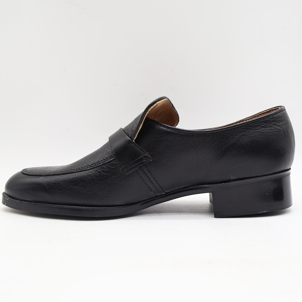 Barclay Slip On Loafers Mens 7 D Vintage Black Leather PermaSole USA 95183 - take2supply