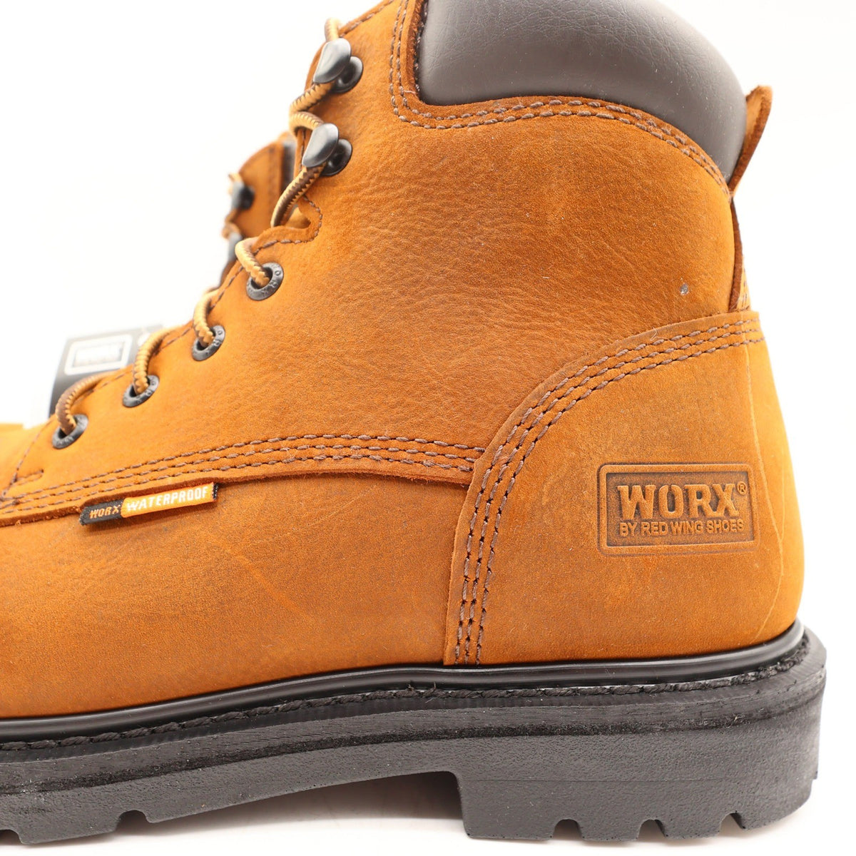 Worx 5606 Steel Toe Work Boots Mens 8.5 Brown Leather Waterproof NWT - take2supply