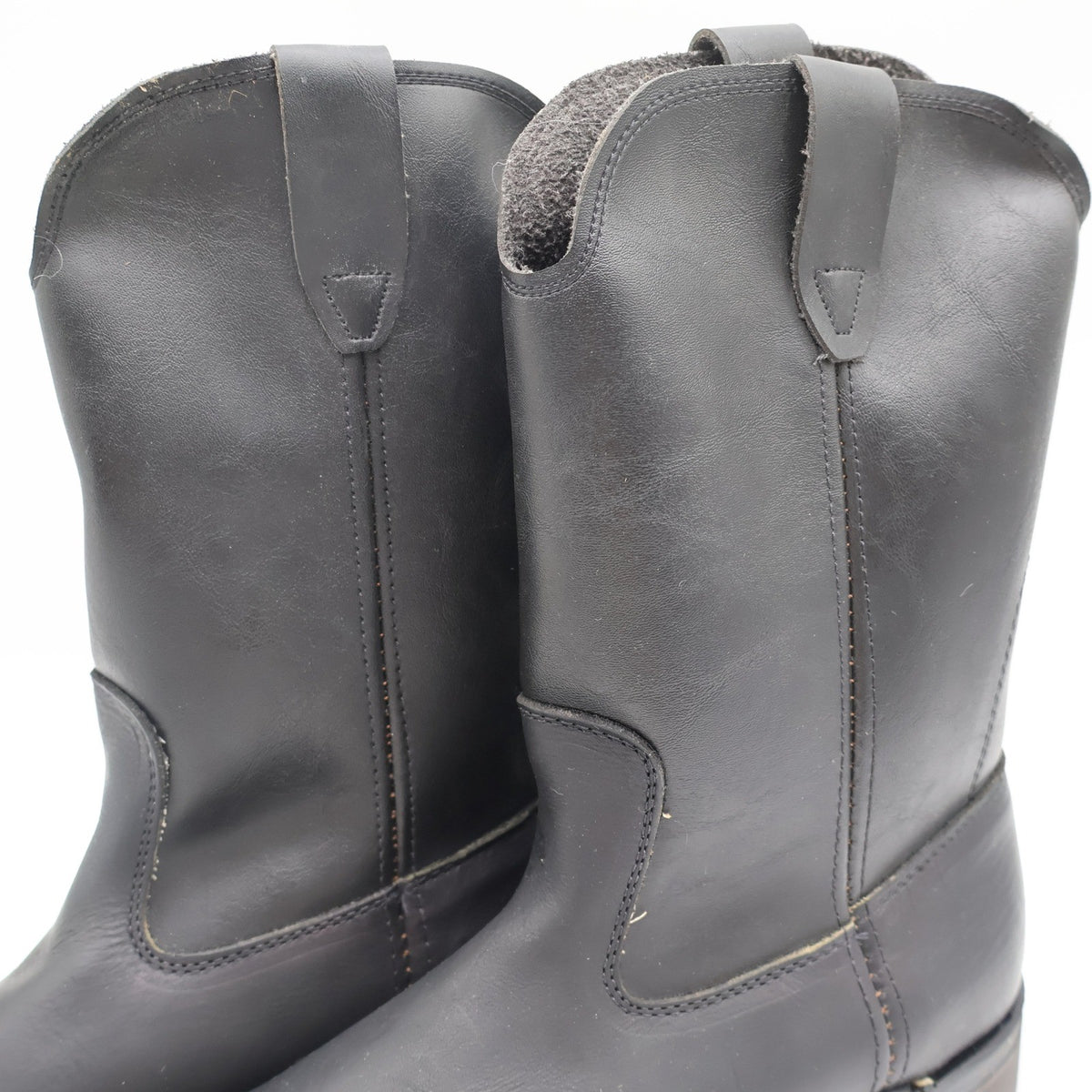 Cedar Crest Wellington Boots Mens 9 D Vintage Black Leather Work Boots 1839 USA - take2supply
