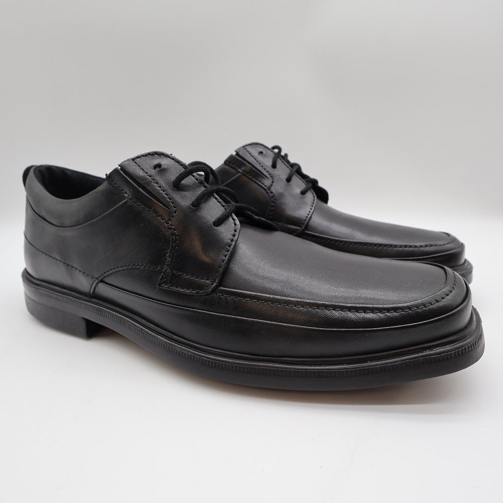 Hush Puppies Prinze Hopper Men's Black Leather Derby Oxford Dress Shoes - take2supply