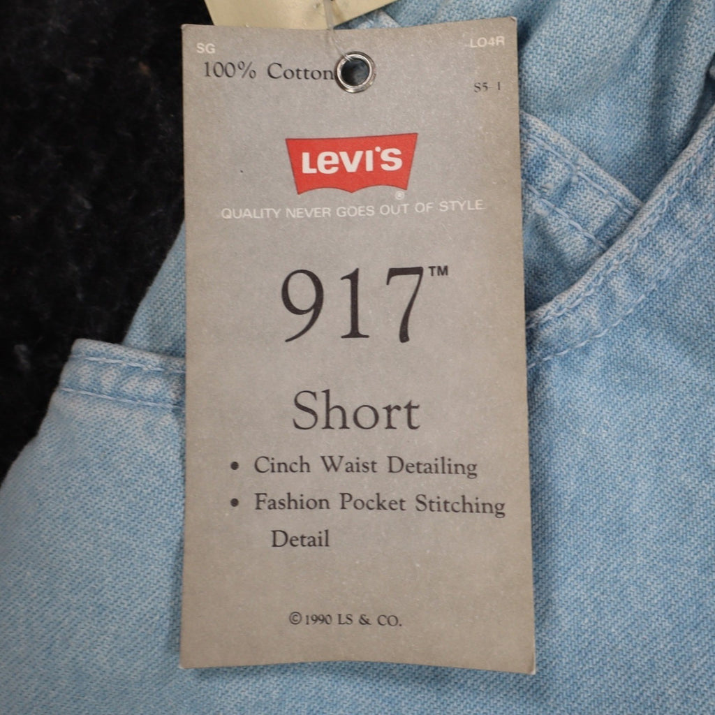 Levi's 917 Shorts Womens 12 Vintage 90s Light Wash Denim Made in USA Deadstock - take2supply