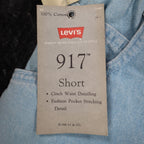 Levi's 917 Shorts Womens 12 Vintage 90s Light Wash Denim Made in USA Deadstock - take2supply