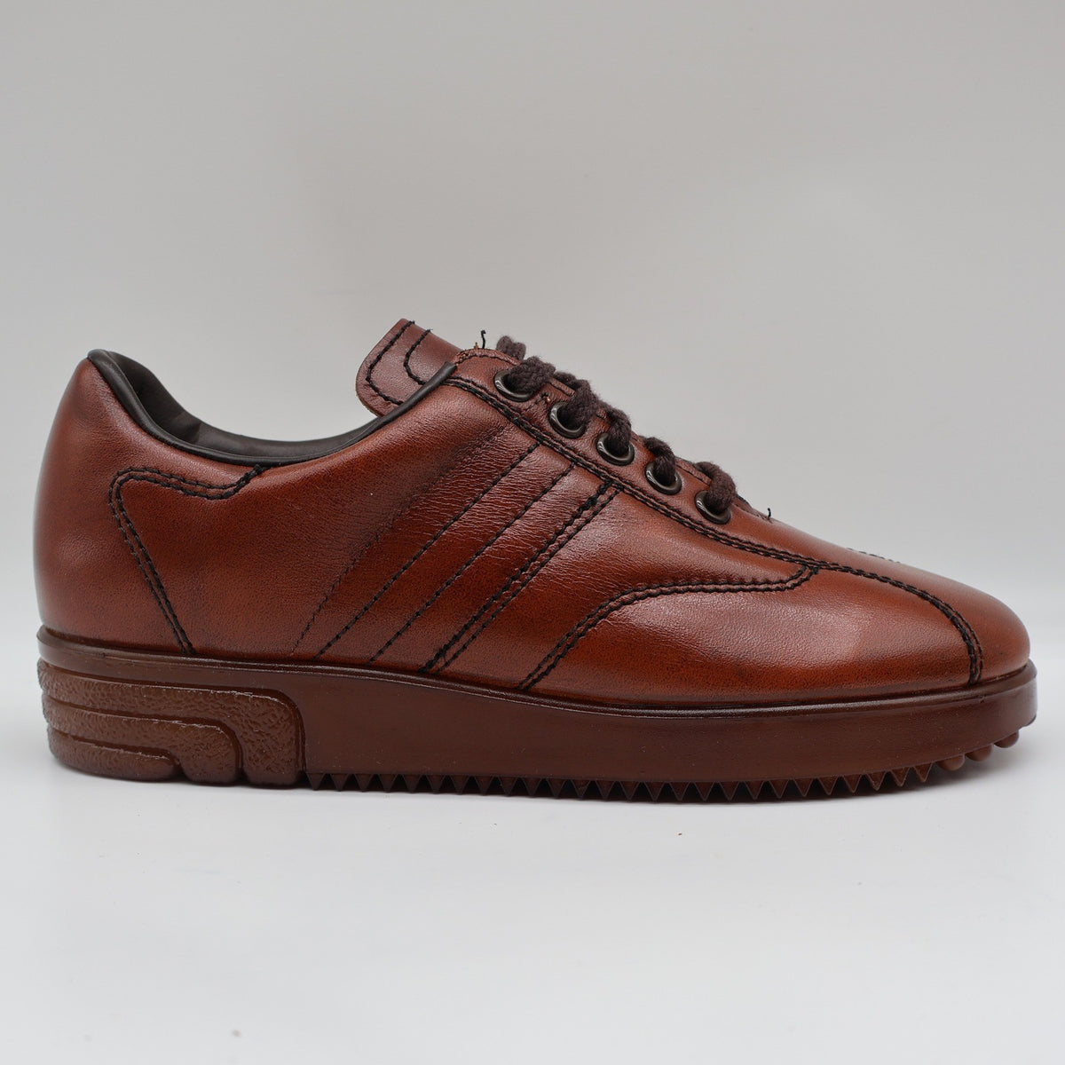 James Pepper Oxford Sneakers Mens 5 D Vintage Brown Leather Made in USA 44054 - take2supply