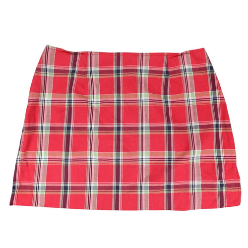 A. Byer Plaid Mini Skirt Womens 13 Vintage 90s Y2K Red Cotton Blend NWT USA - take2supply