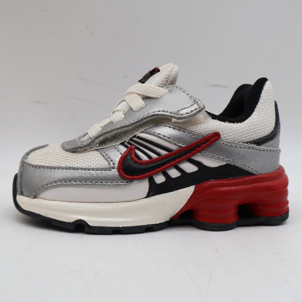 Nike Shox Turbo 8 TD Toddler 4.5C 2008 Silver Red Running Shoes 344934-101 - take2supply