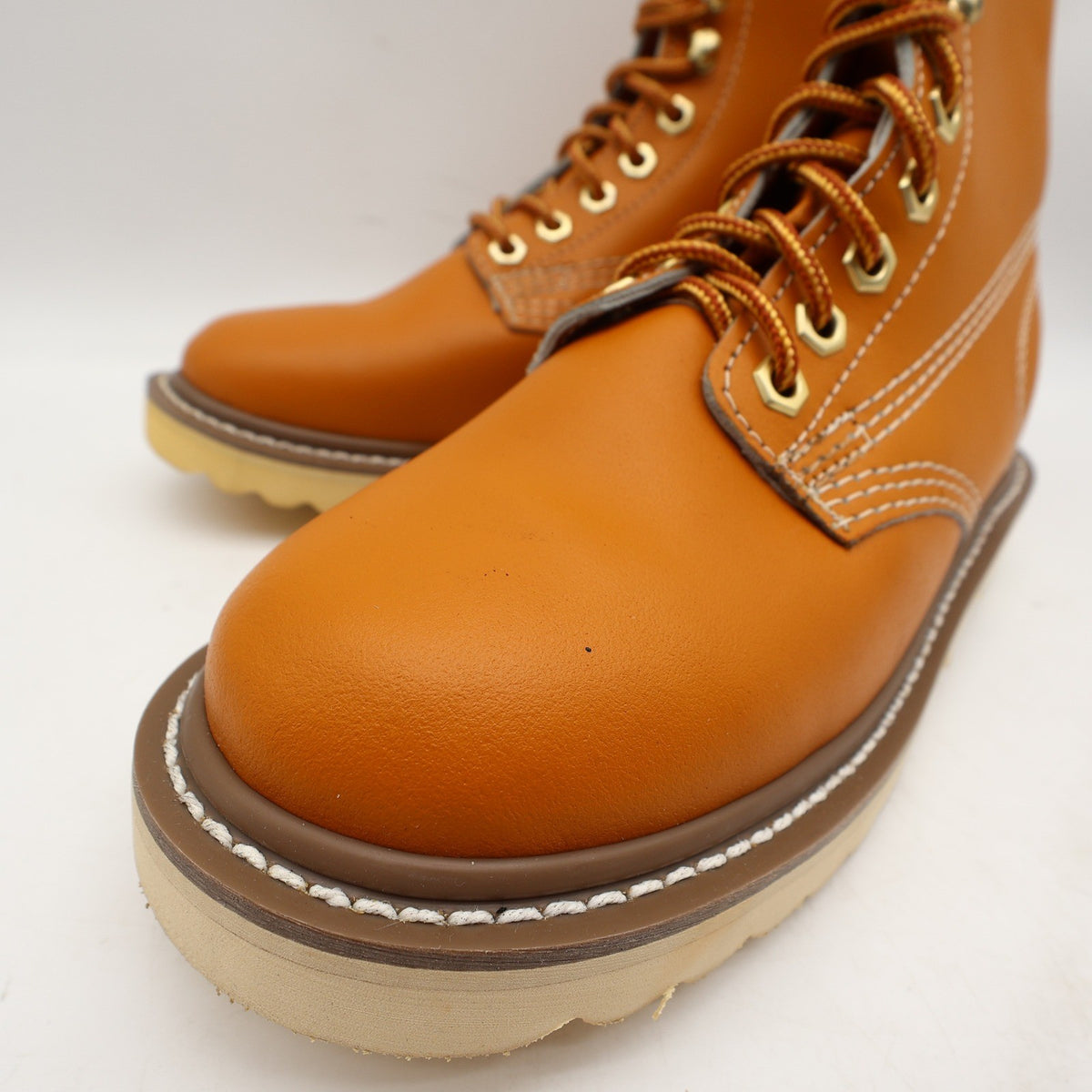 Walker Vintage 80s Work Boots Mens 3 E Tan Leather Deadstock New - take2supply