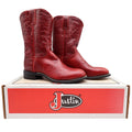 Justin Original Roper Boots Kids 2 Red Leather Deadstock NWT 3791Y - take2supply