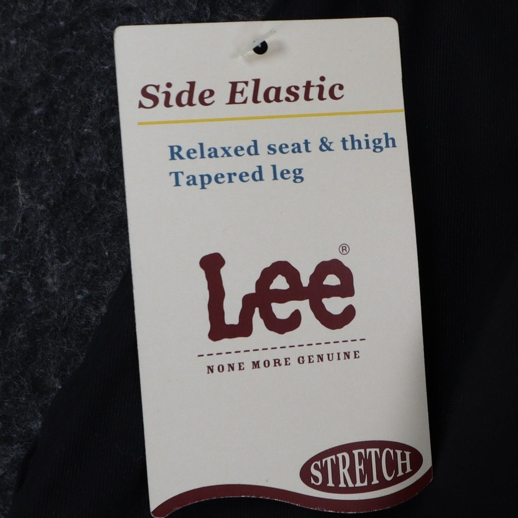 Lee Tapered Leg Pants Womens 16 L Black Side Elastic Stretch Pleated C864 - take2supply