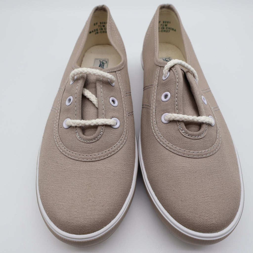 Grasshoppers Skiff Stone Sneakers Women 7.5 W Taupe Canvas Low Top Shoes EF9201 - take2supply