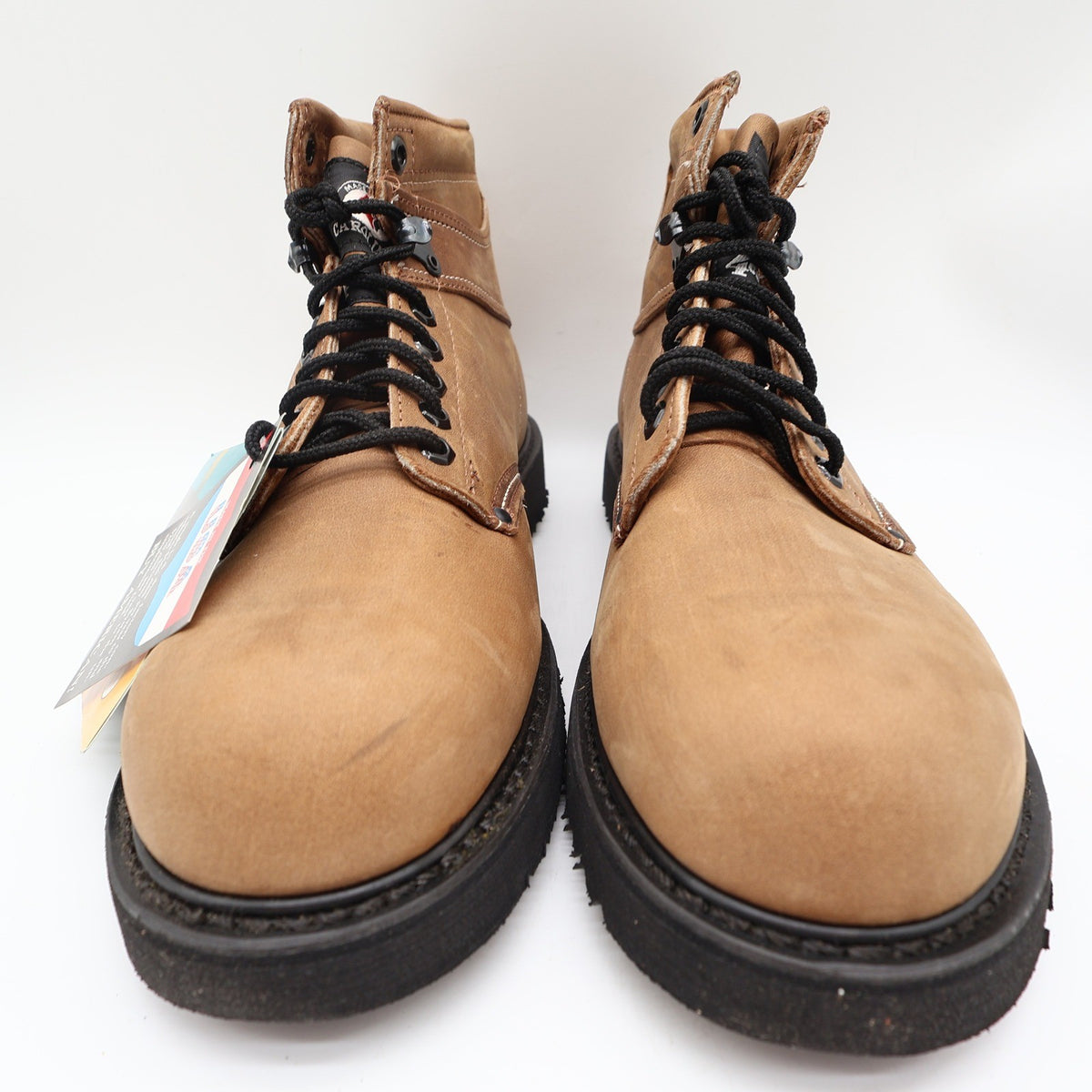 Carolina 139 Steel Toe Work Boots Mens 11 D Brown Leather USA New Vintage 90s - take2supply