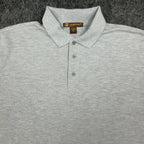 Harriton Long Sleeve Polo Mens XL Gray Cotton Blend M265L New No Tags - take2supply