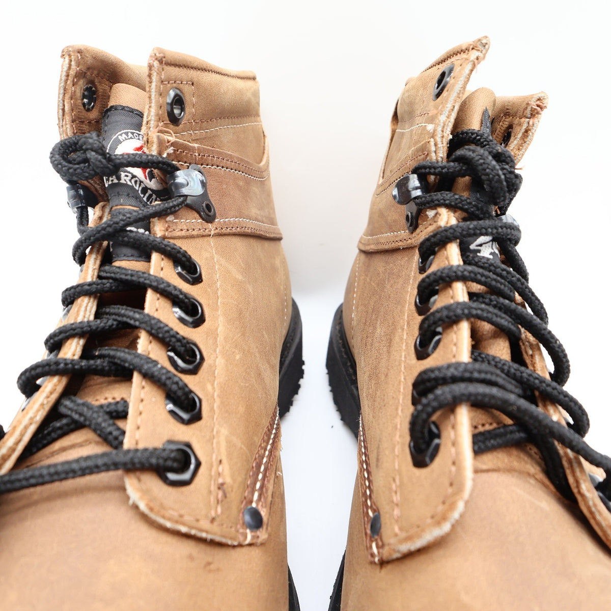 Carolina 139 Steel Toe Work Boots Mens 11 D Brown Leather USA New Vintage 90s - take2supply