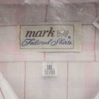 Mark VII Dress Shirt Mens 16 32/33 Vintage Deadstock White Red Blue Plaid - take2supply