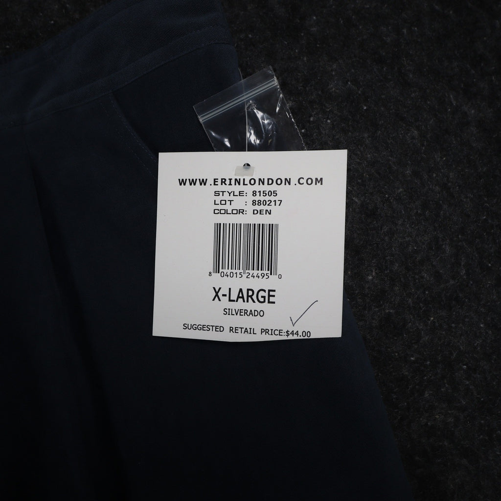 Erin London Pants Womens XL Silverado Blue Pleated Elastic Waist New NWT C853 - take2supply