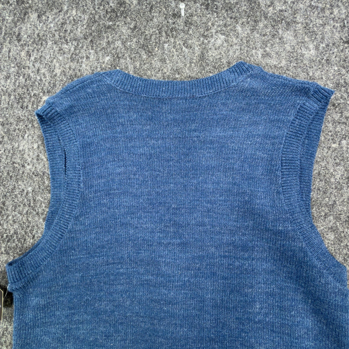 Southern Lady Vintage Sweater Vest Womens M Blue Leaf Embroidered Deadstock NWT - take2supply