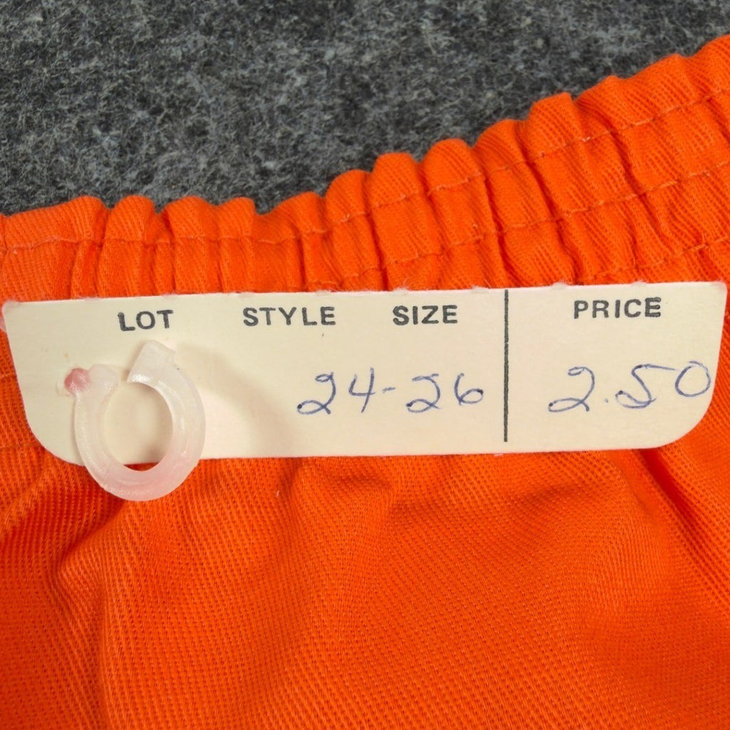Fruit of the Loom Vintage 70s Gym Shorts Boys XS 24-26 Orange Cotton NWT - take2supply