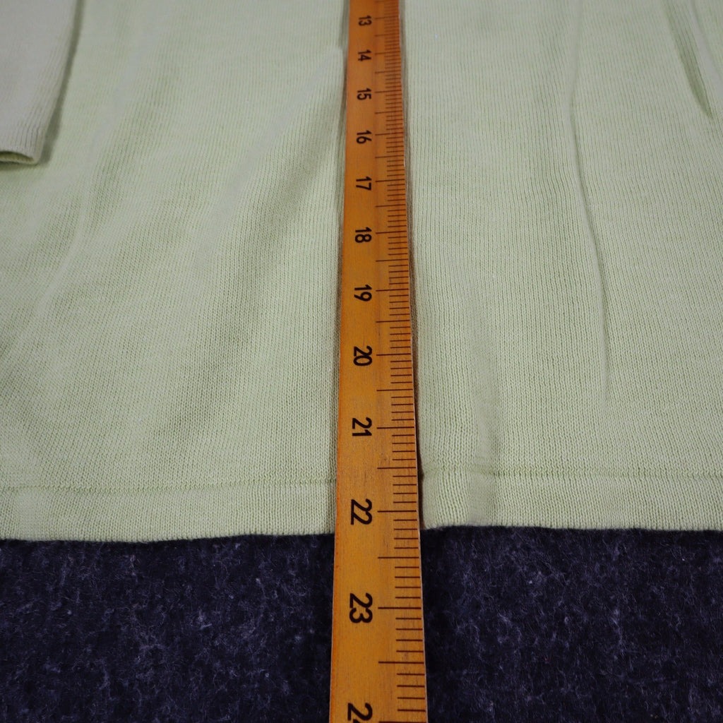 TM Sport That's Me Cardigan Sweater Womens Small Green Embroidered Ramie NWT - take2supply