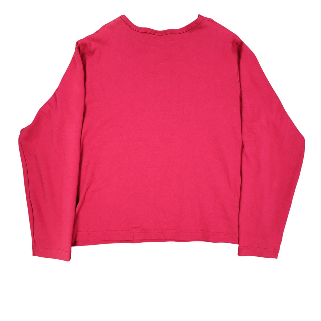 Southern Lady Top Women XL Red Long Sleeve V-Neck Faux Wrap Cotton Blend NWT - take2supply