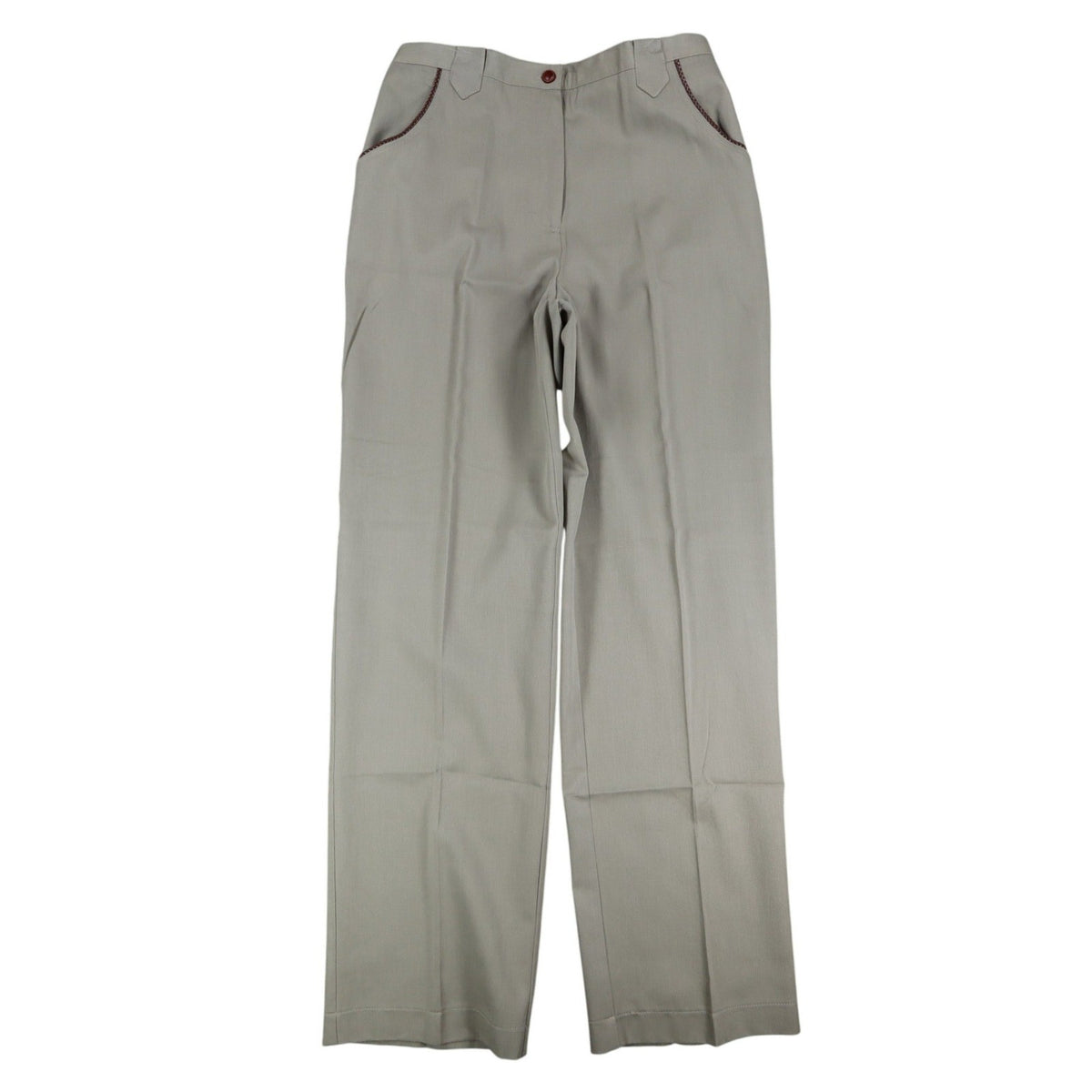 N Touch Pants Womens 10 Green Cotton Tencel Elastic Back Straight Leg 551M NWT - take2supply