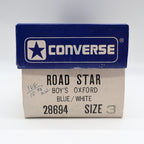 Converse Road Star Boy's Size 3 Vintage 80s Blue Nylon Suede Sneakers Deadstock - take2supply