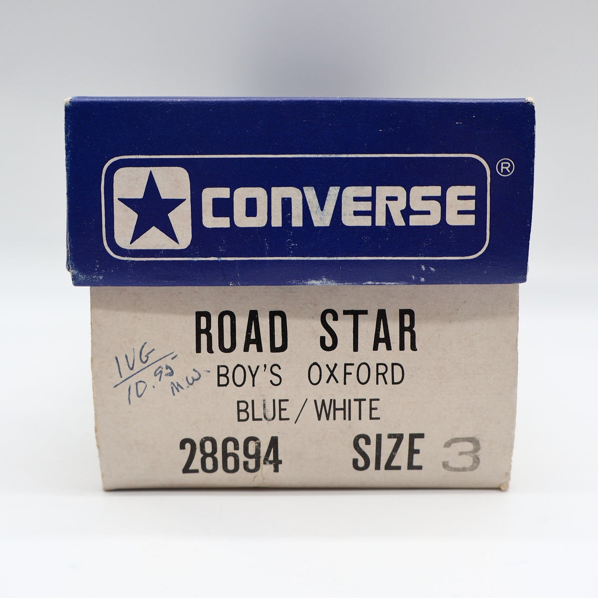 Converse Road Star Boy's Size 3 Vintage 80s Blue Nylon Suede Sneakers Deadstock - take2supply