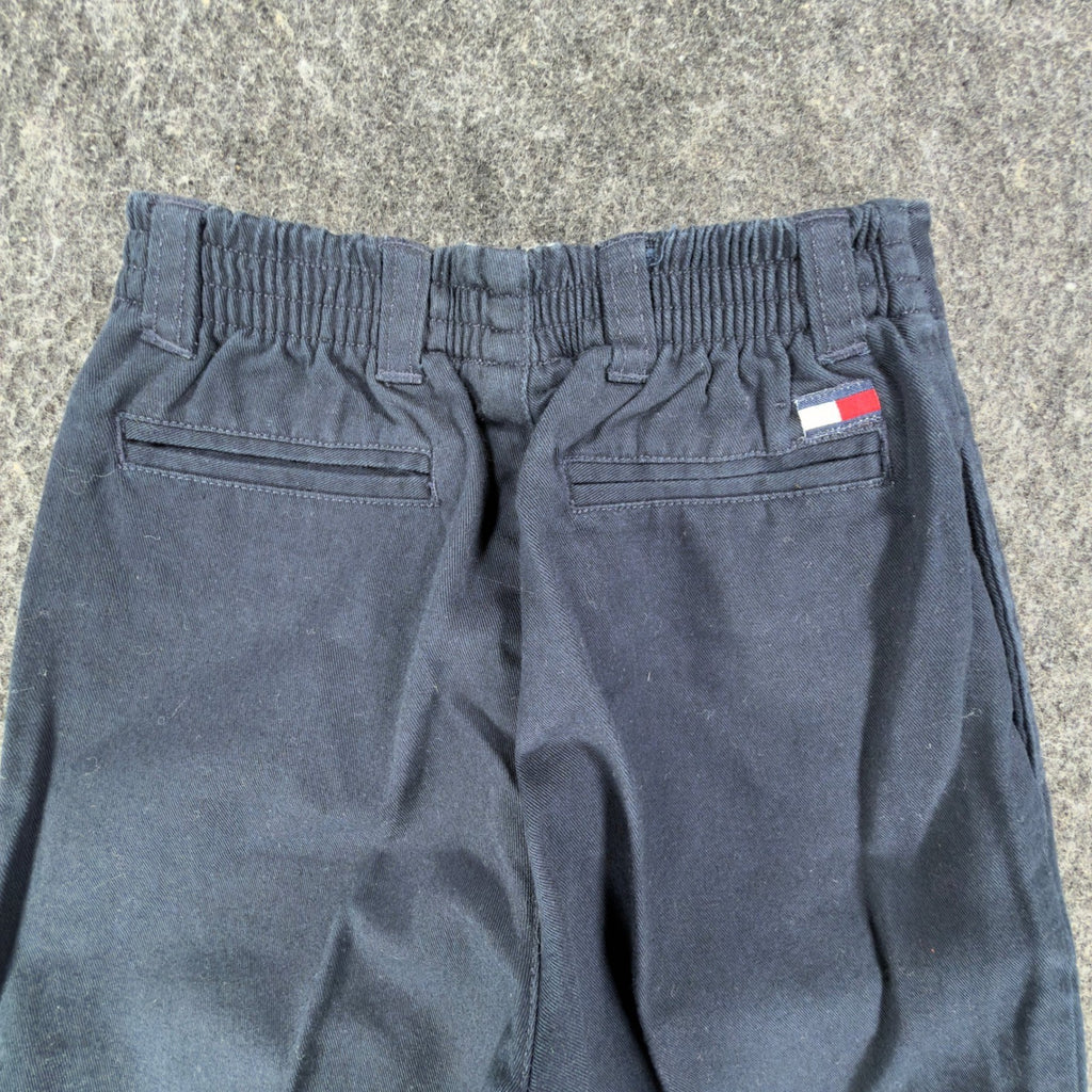 Tommy Hilfiger Vintage Y2K Pleated Shorts Boys 4 Navy Blue Cotton NWT - take2supply