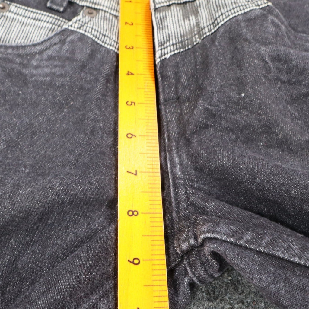 Levis Tapered Leg Jeans Womens 9 VTG 90s Black Reverse Silhouette Striped Denim - take2supply