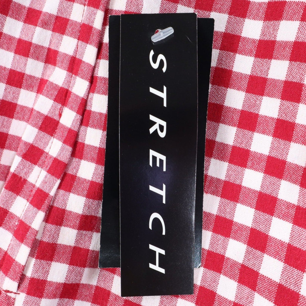 AGB Byer California Gingham Pants Womens 10 Vintage Y2K Red White Stretch Plaid - take2supply