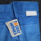 Toddly Winks Corduroy Pants Kids 4 Slim Bright Blue Straight Leg USA NWT NOS - take2supply