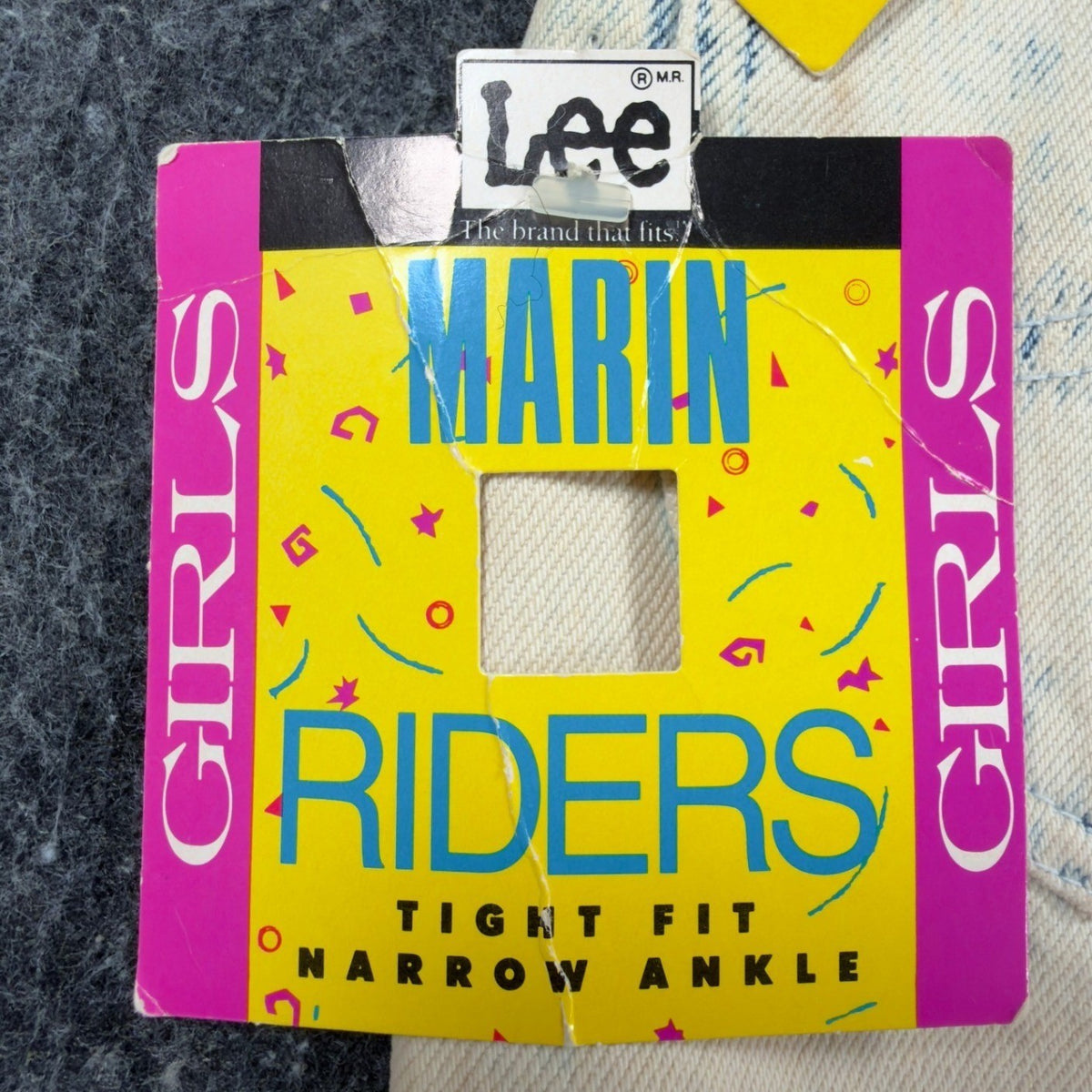 Lee 80s Vintage Marin Riders Jeans Girls 12 Acid Wash Yellow NWT C508 - take2supply