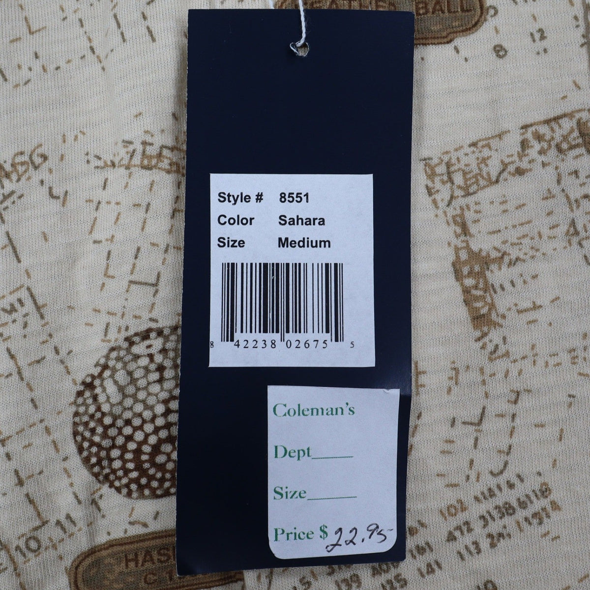 Winner Mate Golf Polo Shirt Mens Size Medium Vintage Sahara Cotton Rayon Print - take2supply