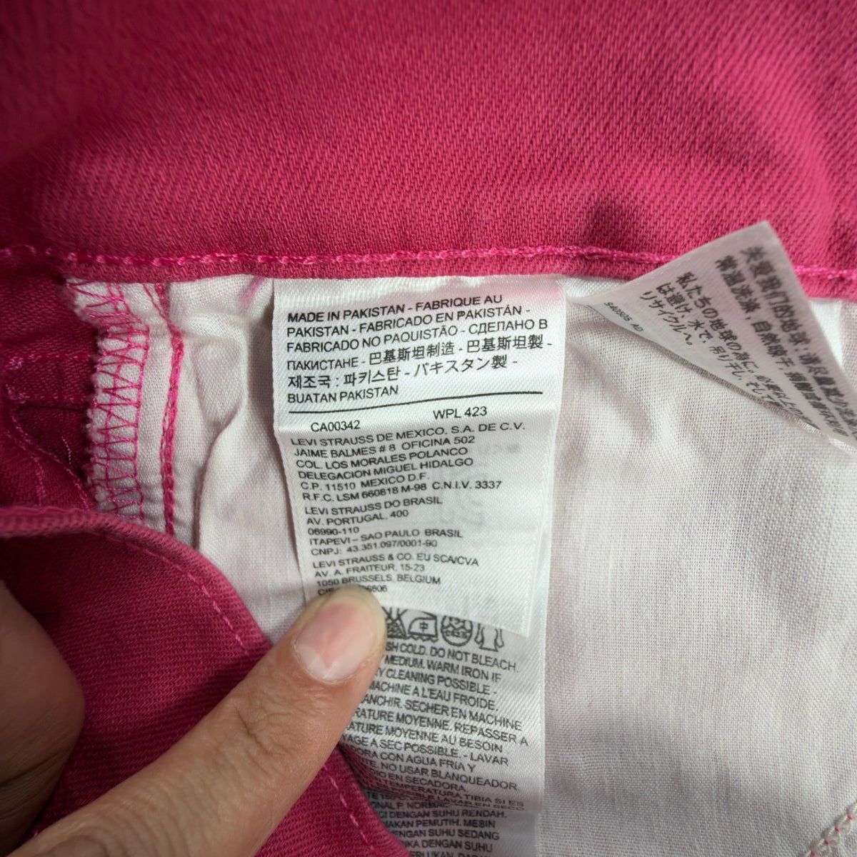 Levi's 505 Straight Leg Jeans Womens 12 Pink Cotton Blend NWT - take2supply