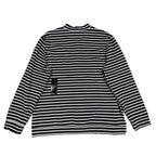 Links Womens L Black White Striped Full Zip Knit Jacket Stretch NWT - take2supply