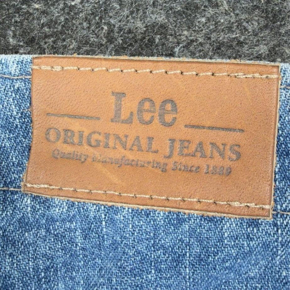 Lee Vintage 90s Side Elastic Utility Jeans Womens 8 M Blue Denim Made in USA NWT - take2supply