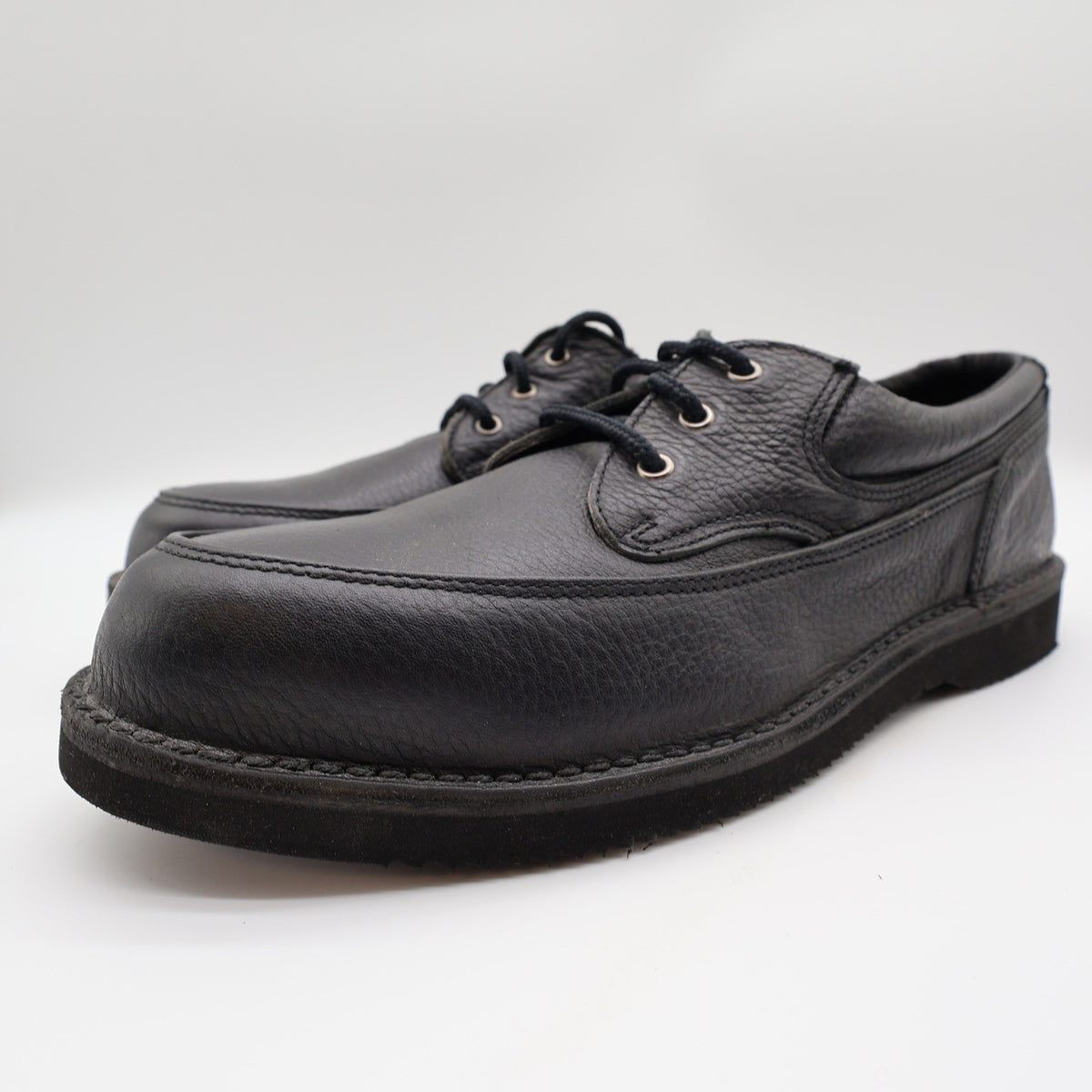 Bucks Steel Toe Work Shoes Mens 10 Vintage Black Leather Safety Toe W4570 - take2supply