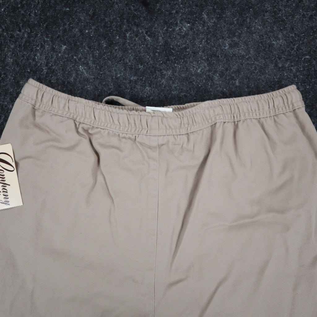 Company Collection Shorts Womens 8 Vintage 90s Khaki Cotton Twill Drawstring - take2supply