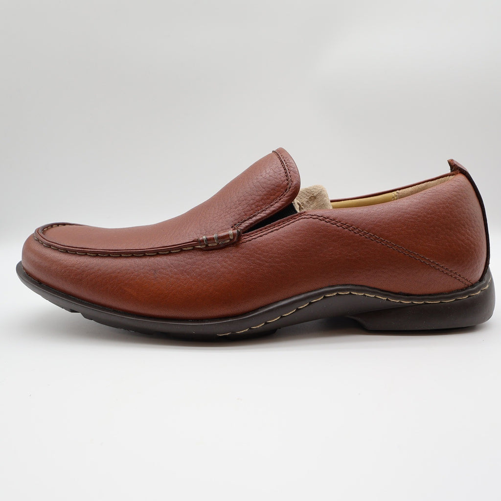 Hush Puppies GT Mens 10.5 M Red Brown Leather Slip On Loafers H12466 Shoes - take2supply