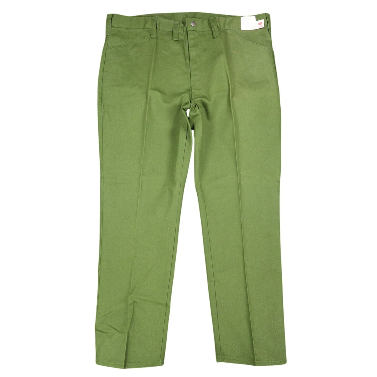 Front view of green Aldens pants