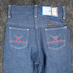 Young Maverick Vintage Girls 8 Slim Floral Embroidered Jeans NWT - take2supply