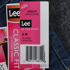 Lee Bermuda Shorts Women 6 M Classic Fit Carolina Blue Denim Stretch Belted NWT - take2supply