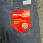 Maverick Vintage 70s Bootcut Jeans Mens 40M Dark Wash Indigo Cotton NWT NOS USA - take2supply