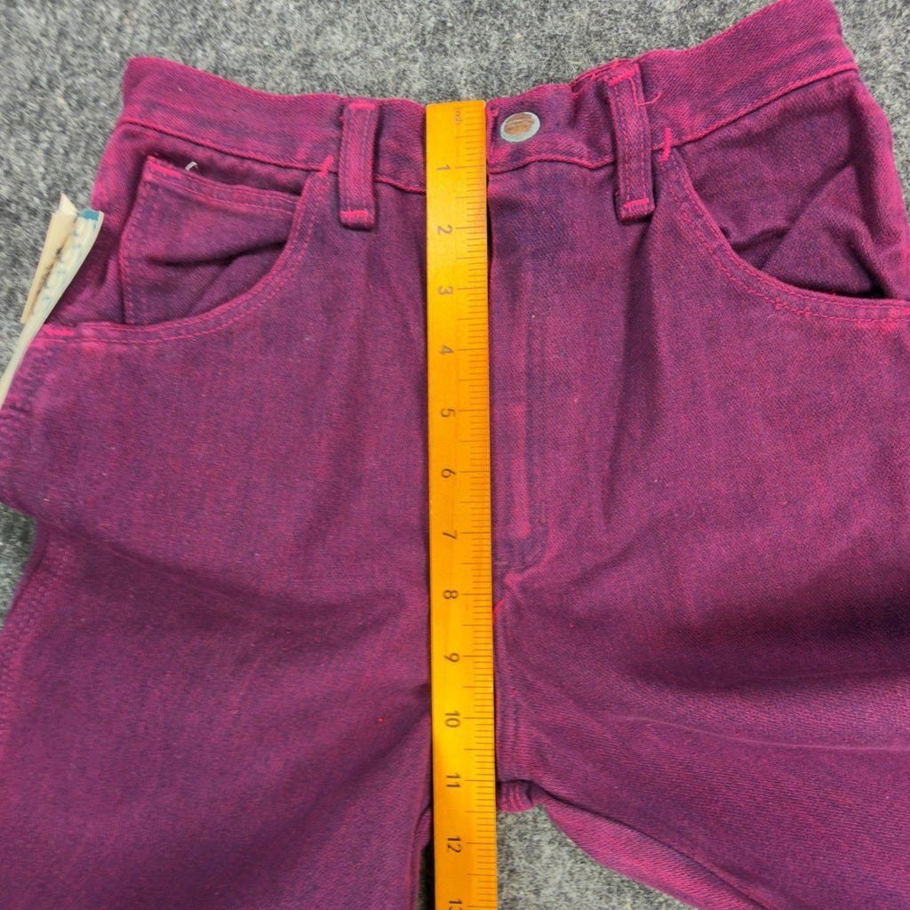 Maverick Vintage 80s Purple Jeans Girls 12 Reg USA Made NOS NWT 26.5x29 - take2supply
