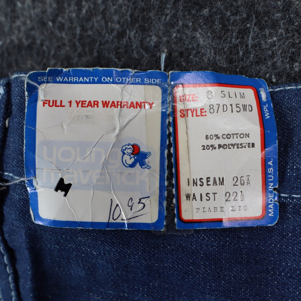 Vintage Young Maverick Boys Jeans 8 Slim Blue Flare Leg USA NWT - take2supply